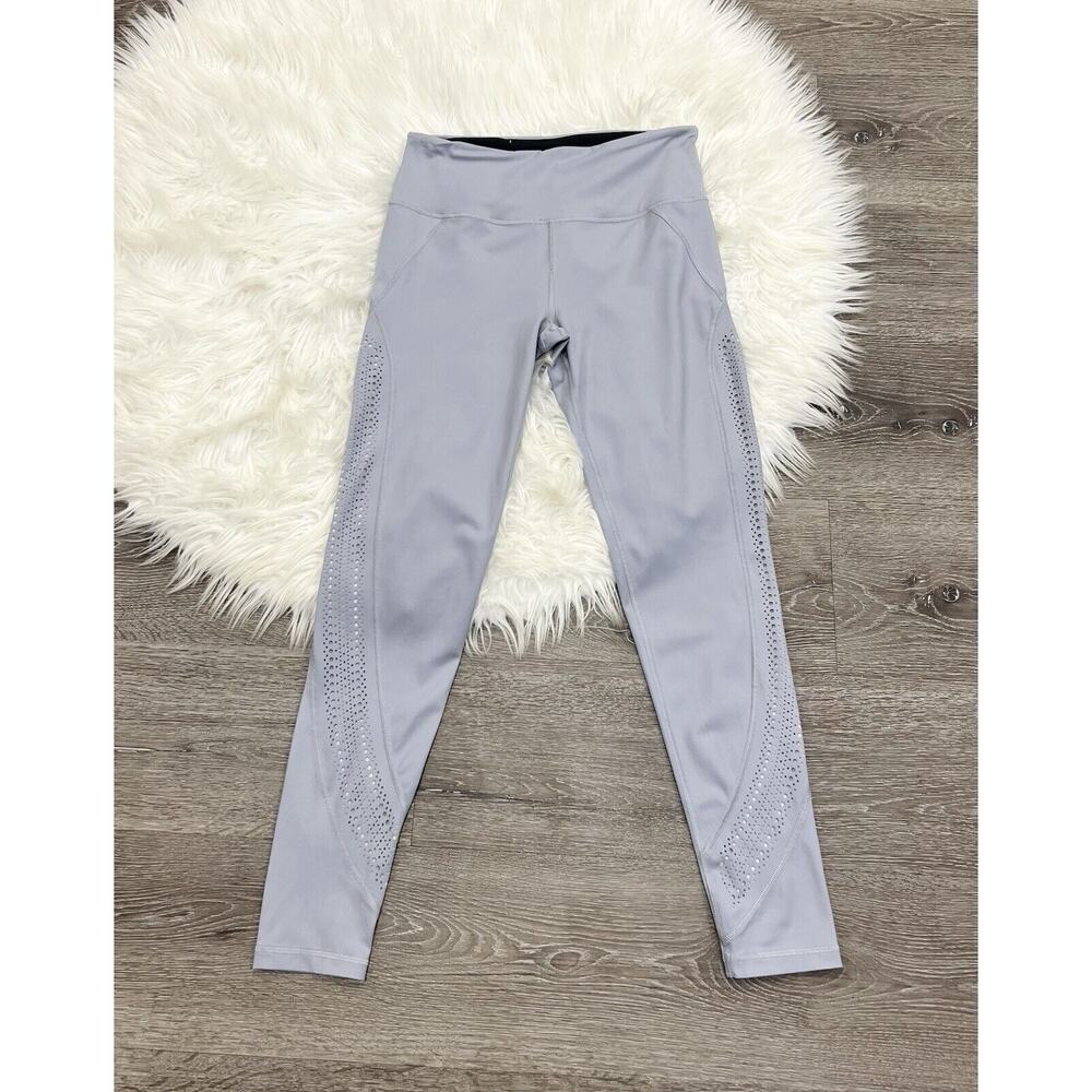 Victoria's Secret Knockout Leggings Sport Medium‎ Rise Laser Cut Grey Bottoms M